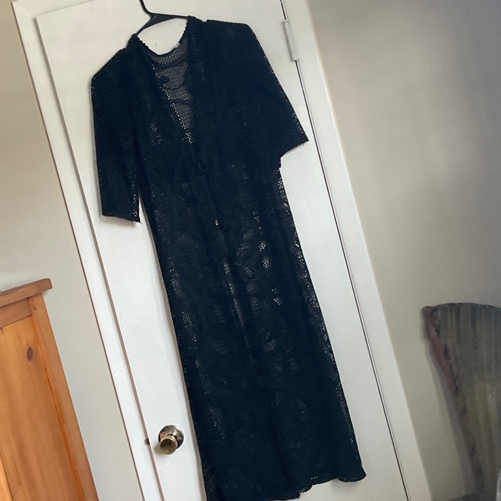 Blue Island Black Lace Top